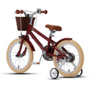 RoyalBaby Macaron Kids Pedal Ride on Bike with Stabilisers and 14” Wheel - Red