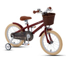 RoyalBaby Macaron Kids Pedal Ride on Bike with Stabilisers and 14” Wheel - Red