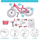 RoyalBaby Stargirl Children’s Pedal Bicycle & Stabilisers - 12” Wheel