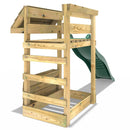 Shop Pack Add-on Wooden Platform with 6FT Slide for Rebo Swing Sets – Dark Green