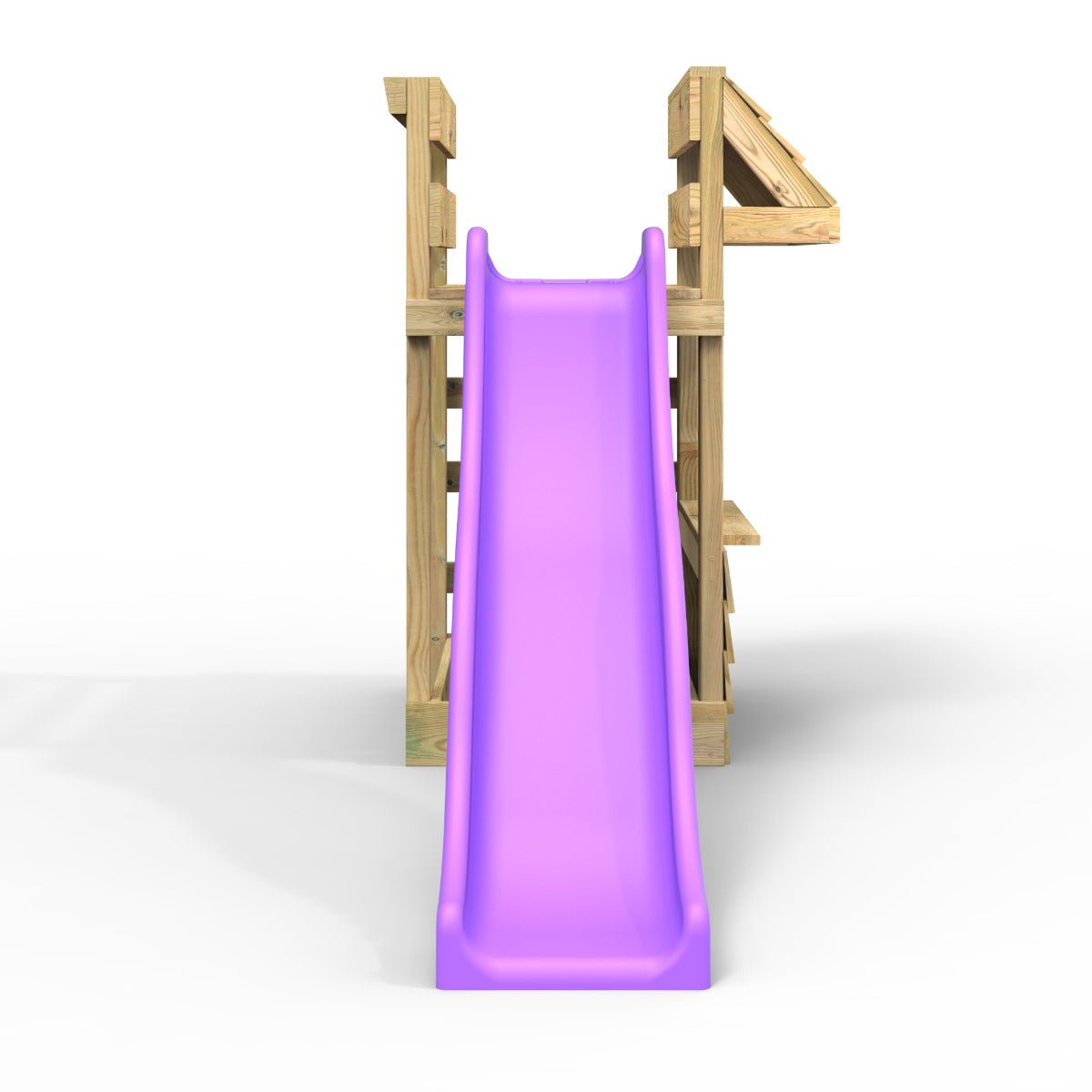 Shop Pack Add-on Wooden Platform with 6FT Slide for Rebo Swing Sets – Purple