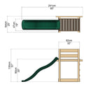 Shop Pack Add-on Wooden Platform with 6FT Slide for Rebo Swing Sets – Purple