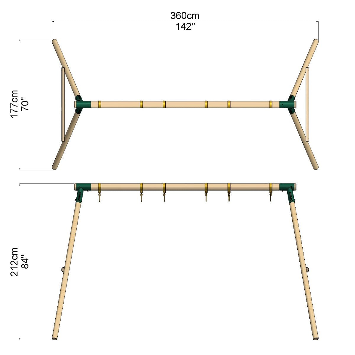 Triple Frame Green